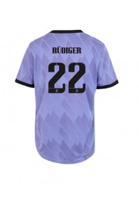 Fotbalové Dres Real Madrid Antonio Rudiger #22 Dámské Venkovní Oblečení 2022-23 Krátký Rukáv